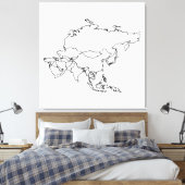 "Blank Map" für Asien Leinwanddruck (Insitu (Schlafzimmer))