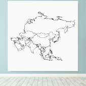 "Blank Map" für Asien Leinwanddruck (Insitu (Holzboden))