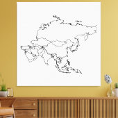 "Blank Map" für Asien Leinwanddruck (Insitu (Wohnzimmer))
