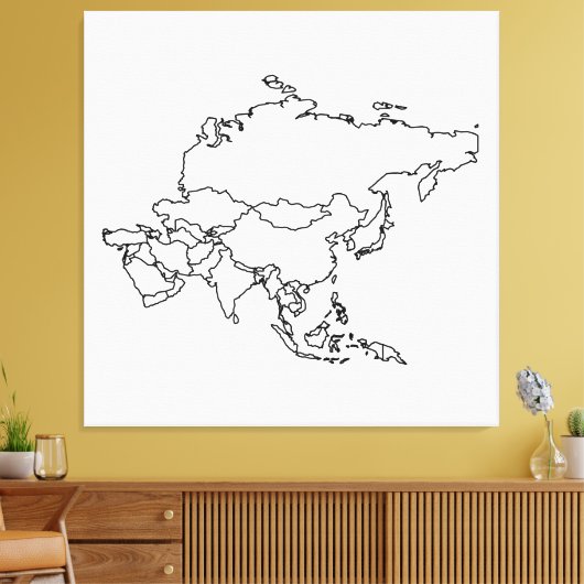 "Blank Map" für Asien Leinwanddruck (Insitu (Wohnzimmer))