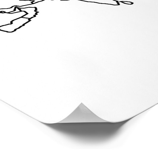 "Blank Map" für Asien Poster (Ecke)