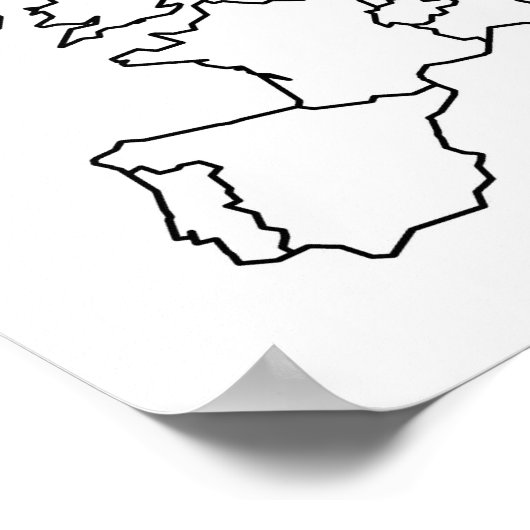 Blank Map of Europe Poster (Ecke)