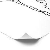 Blank Map von Südamerika Fotodruck (Ecke)