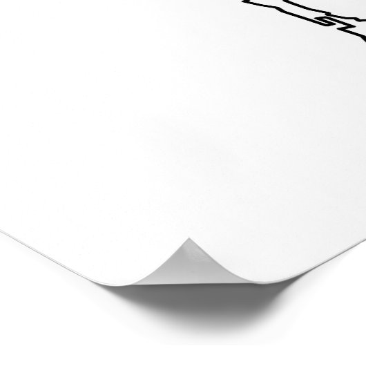 Blank Map von Südamerika Poster (Ecke)