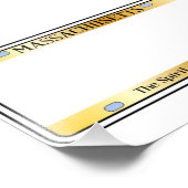 Blank Massachusetts License Plate Fotodruck (Ecke)