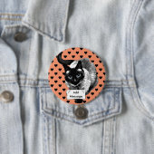 Blank-Meldung für orange und schwarze siamesische  Button (Beispiel)