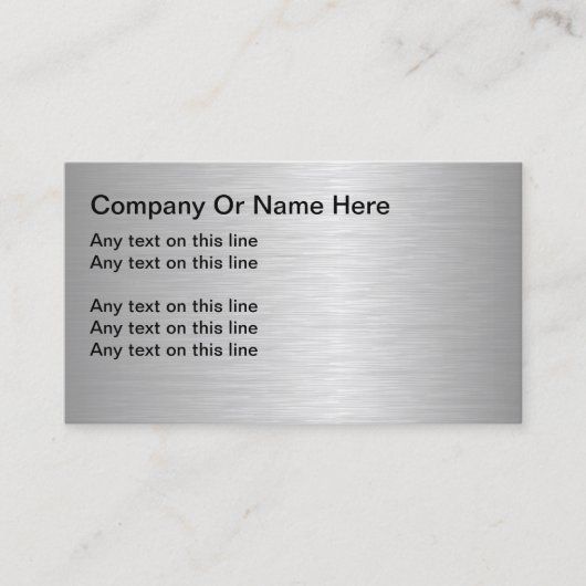 Blank-Metallic-Visitenkarten Visitenkarte (Vorderseite)