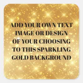 Blank-metallischer Gold-Hintergrund für jedes Prod Quadratischer Aufkleber