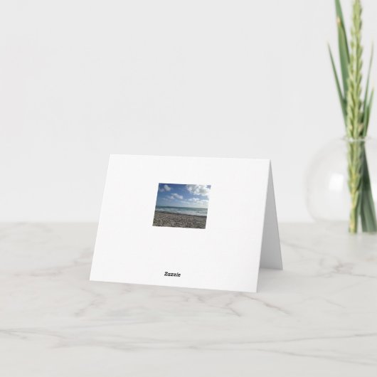 Blank Miami Beach Card Dankeskarte (Rückseite)