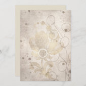 Blank Minimalistisch Gold Filigree Ankündigung (Vorne/Hinten)