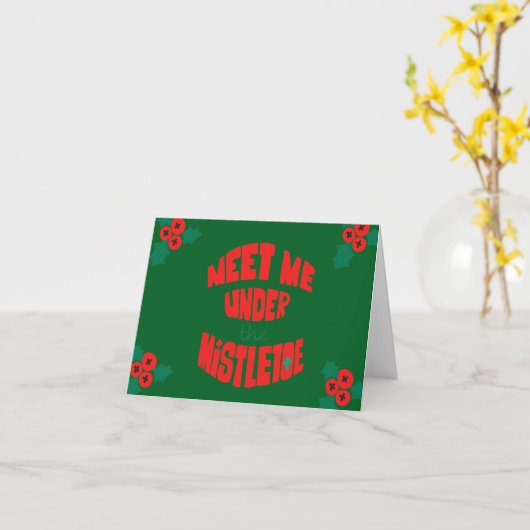 Blank Mistletoe Christmas Karte (Gelbe Blume)