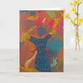 Blank Mixed Media Art Grußkarte Karte (Gelbe Blume)