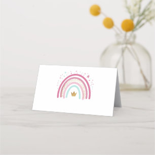 Blank Modern rosa Regenbogenplatine Platzkarte