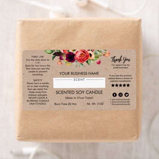 Blank Modern Soy Candle Labels (Insitu)