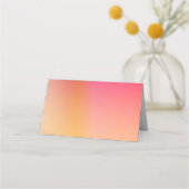 Blank Modern Sunset Ombre Wedname Platzkarte (Rückseite)
