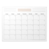 Blank Monthly Kalender Planer Notizblock (Vorderseite)