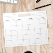 Blank Monthly Kalender Planer Notizblock