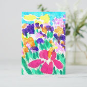 Blank-Multicolor-Einladungen Einladung (Stehend Vorderseite)