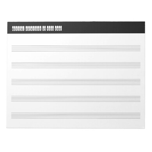 Blank Musical Score für Reisende und Musiker Np. Notizblock (Vorderseite)