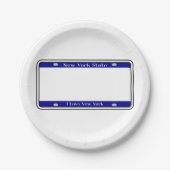 Blank New York State License Plate Pappteller (Vorderseite)
