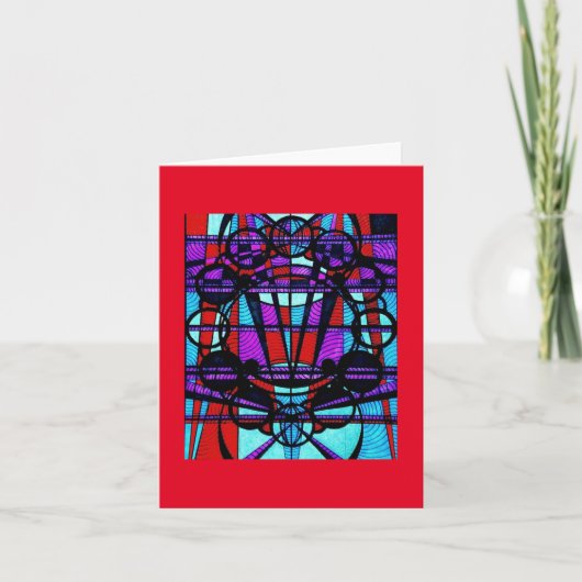 Blank Note Card (Art Deco/Steampunk) Karte (Vorderseite)