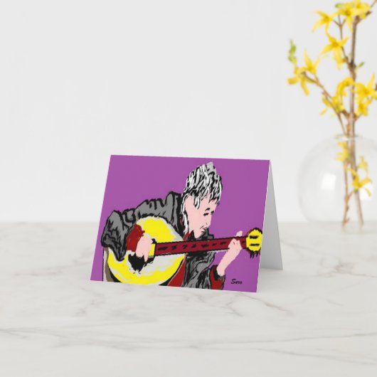 Blank Note Card Bouzouki Player Karte (Gelbe Blume)