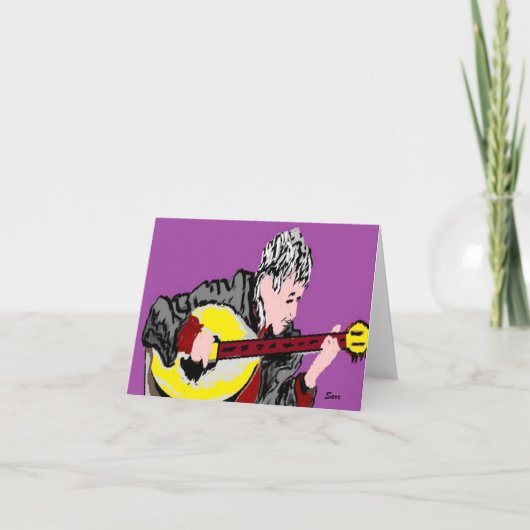 Blank Note Card Bouzouki Player Karte (Vorderseite)