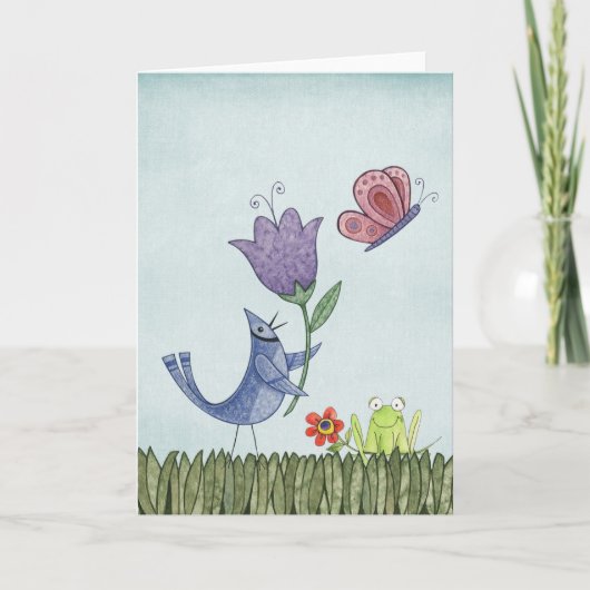 blank note card dankeskarte (Vorderseite)