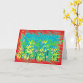 Blank Note Card, Fantasy Flower Garden Karte (Gelbe Blume)