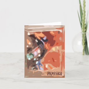 Blank Note Card In Warm Coffee Colors, "Hot Java" Karte