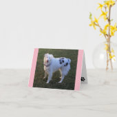 Blank Note card mit Australian Shepherd Karte (Gelbe Blume)