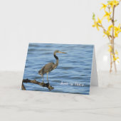 Blank Note Card mit Trikolon Heron Karte (Gelbe Blume)