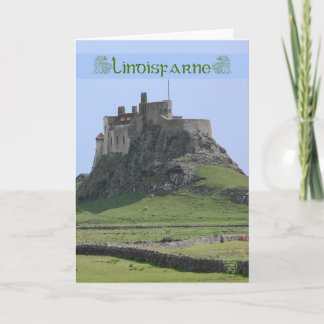 Blank Note Card of Lindisfarne the heilige Insel Karte