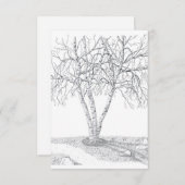 Blank-Note-Karte für den Birkenbaum-#2 Mitteilungskarte (Vorne/Hinten)