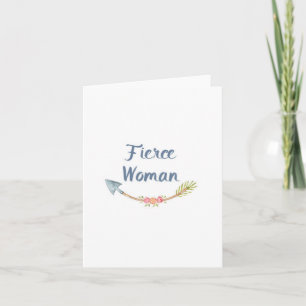 Blank Notecard for Fierce Woman Karte