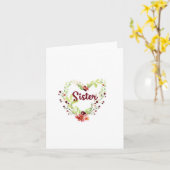 Blank Notecard für Schwester mit Blume Herz Karte (Gelbe Blume)