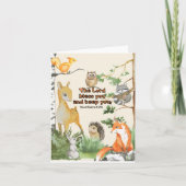 Blank Notecard mit Watercolor Woodland Animes Karte (Vorderseite)