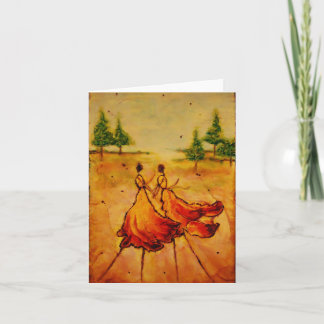 blank notecard with artwork by Marabeth Quin Karte