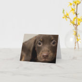 Blank-Notizkarte des Welpenhundes Karte (Gelbe Blume)