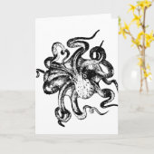 Blank Octopus Notecard Karte (Gelbe Blume)
