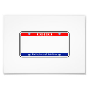 Blank Ohio License Fotodruck