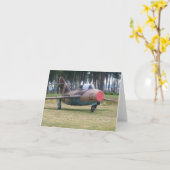 Blank "Old Flugzeug" Grußkarten Karte (Gelbe Blume)