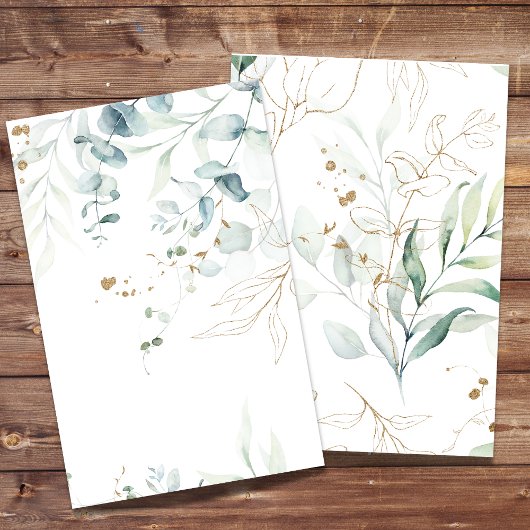 Blank Paper Sheet Watercolor Eukalyptus Greenery