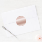 Blank Pastel Rose Gold Ombre Foil Runder Aufkleber (Umschlag)