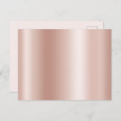 Blank Pastel Rose Goldfräsen Postkarte (Vorne/Hinten)