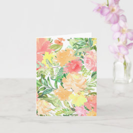 Blank Pastel Summer Blume Notecard - Weichflora Karte