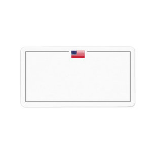 Blank Patriotic Themed Minimum Adressaufkleber