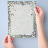 Blank Pearl Essence Paper Color Silverleaf Flyer (Hand)