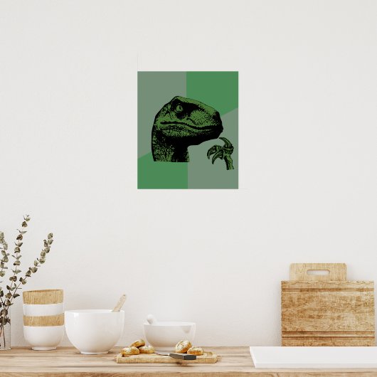 Blank Philosoraptor Poster (Küche)
