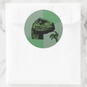 Blank Philosoraptor Runder Aufkleber (Tasche)